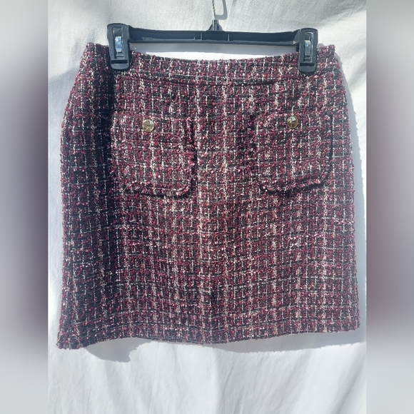 Loft Mini Skirt Size 6P Textured Lined - Picture 1 of 5